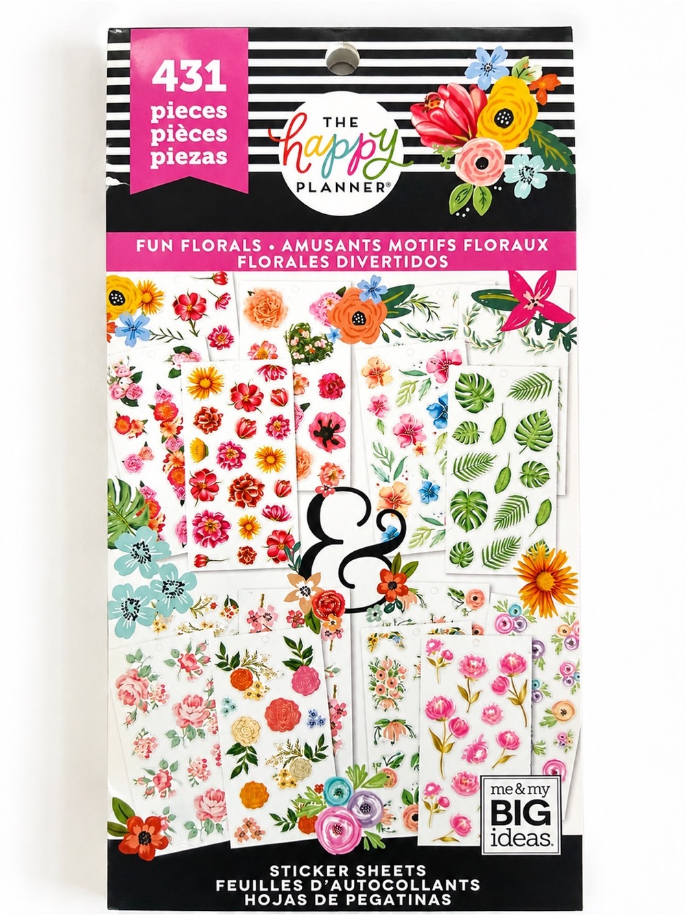 The Happy Planner Fun Florals Botanical Sticker Book – 431 Pieces